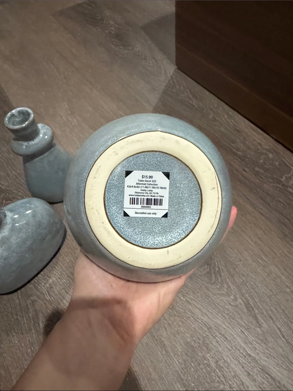 NWT! Hobby Lobby Dusty Blue Ceramic Mini Vase Set